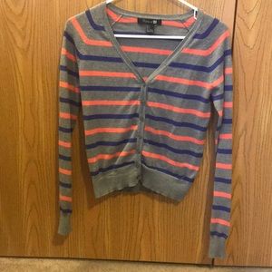 Forever 21 button-up striped sweater • size S